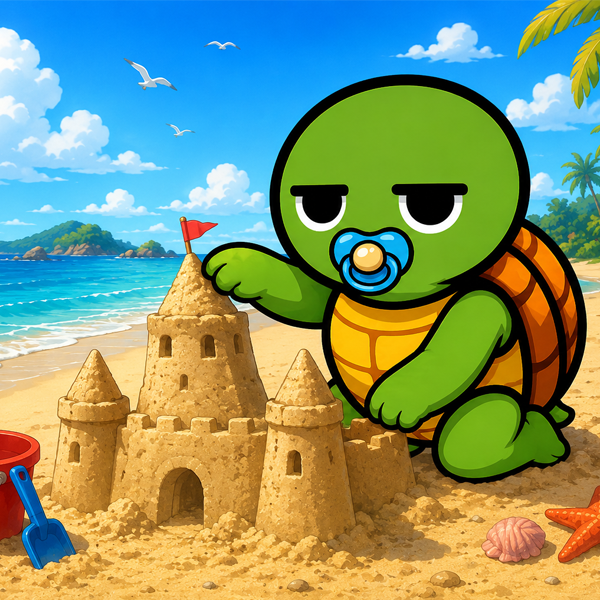 Baby Turtle happy